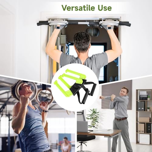 2 Pcs Portable Pull Up Bar for Doorway, Adjustable Doorway Home Gym System, Lightweight Travel Fitness Equipment for Home Office, Support 330 lbs, No Screws Installation
