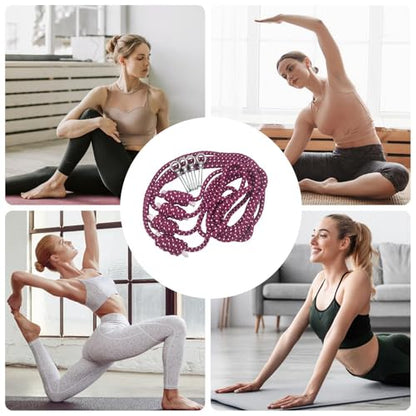 Flexibility Assistance Band - Leg Stretcher Belt, Door Anchors Loop with Multi Grip Numbered Slots, Physical Stretching Ribbon, Muscle Tension Webbing, Foot Extender Web for Improving Mobility