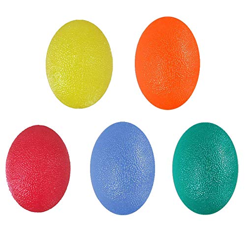 Squeeze Balls for Hand Therapy, Exercise, Arthritis - Grip Strengthener Occupational Equipment for Finger, Wrist, Carpal Tunnel, Pain Relief, Stress - Resistance Strength Squeezing Egg Trainer