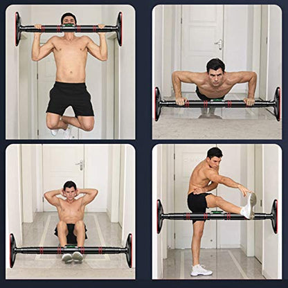 Chin Up Bar Pull-Up Bar On The Doorway, No Screws Wall-Mounted Fitness Bar, 70-140Cm Adjustable, Safe Load-Bearing 300Kg