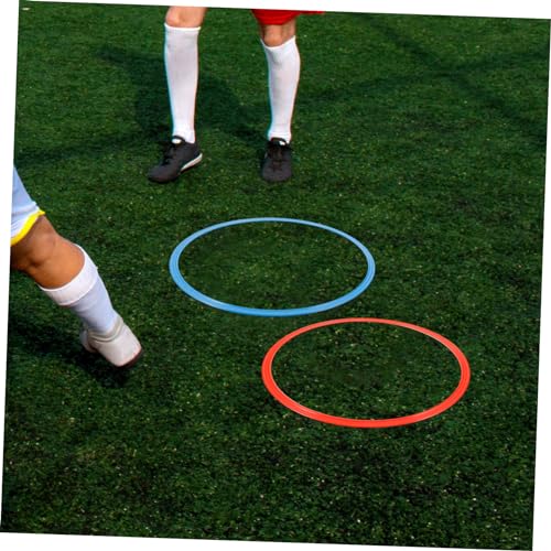 Yardwe 6pcs Soccer Agility Rings Durable Training Equipment for Speed and Footwork for Soccer Football Basketball Agility Drills