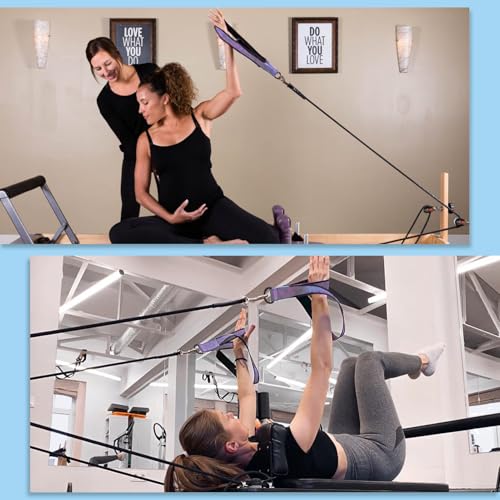 2PCS Pilates Double Loop Straps for Reformer Feet - Fitness and Yoga Equipment - D-Ring Exercise Straps for Gym and Home Workouts