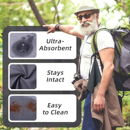 10 Pcs Quick Dry Microfiber Camping Towels 25x32 cm, Dark Gray - color: Dark Gray
