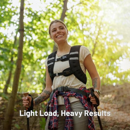 MIKOLO Weighted Vest, 8lb/12lb/16lb Weight Vest for Women & Men, Weight Vest with Reflective Stripe for Walking, Running, Strength Training & Workout(8lb) - size: 16lb