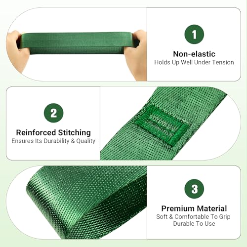 Stretch Strap With Loops For Physical Therapy And Yoga, 8 ft Long