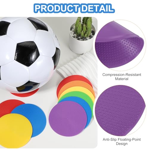 PATIKIL Spot Markers, Non-Slip Floor Dots Agility Markers Flat Field Cones Poly Dot - color: Purple
