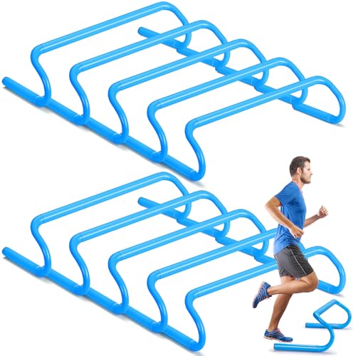 Wettarn 10 Pcs Speed Agility Training Hurdles Detachable Durable Hurdle Agility Plyometric and All Purpose Speed Training Equipment for Athletes Soccer Basketball - color: Blue