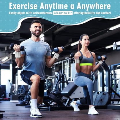 Wrist Weights, 2Pack Adjustable Wearable Wrist Ankle Weights for Women/Men, Silicone Wrist Bangles for Walking, Yoga, Pilates, and Gym, Arm & Leg Workout, 2lb - color: Gray