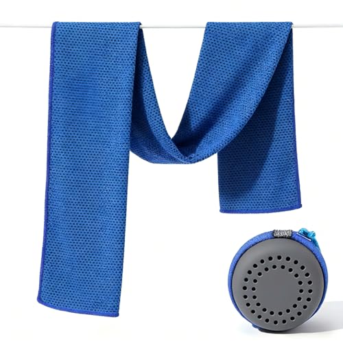 1 Pack Cooling Towels for Neck and Face (12"x31.5") – Microfiber Soft Breathable Ice Towel Chilly Towels for Gym, Running, Yoga, Camping, Workout, Sports & More – Instant Cooling Relief (Royal Blue) - color: Royal Blue