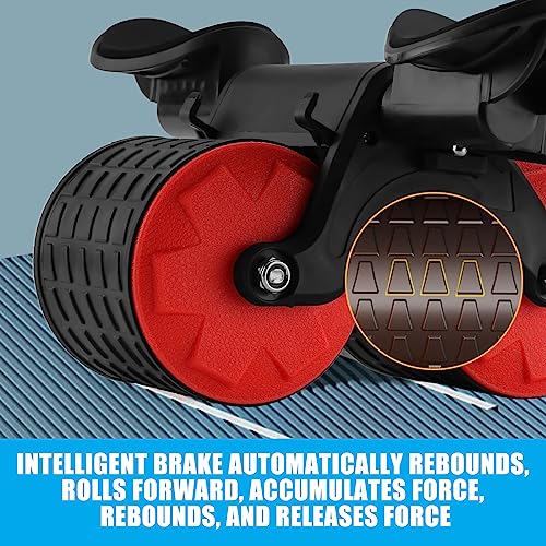Elbow Support Automatic Rebound Abdominal Wheel，Ab Roller for Abdominal Exercise Machine，Abs Workout Equipment，Dolly Core Strengthening Trainer Fitness Belly Training