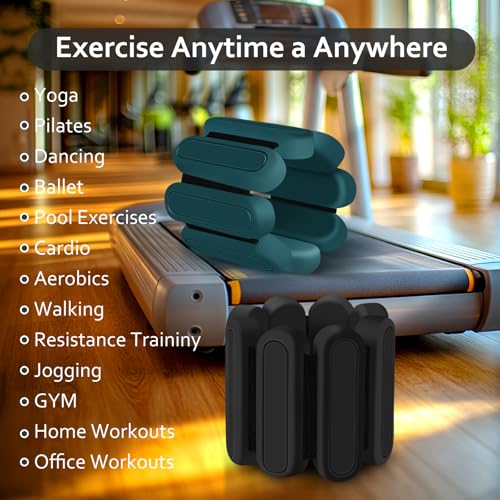 Adjustable Wrist & Ankle Weights Set of 2(1Lbs Each), Premium Silicone Wearable Weight Bracelets, Fits for Yoga, Pilates, Home Gym Workout, Dance, Pool Exercises, Jogging, Cardio, Strength Training - color: Black