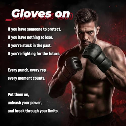 MMA Gloves Sparring for Men– Open Palm Training Gloves for Grappling, Kickboxing, Muay Thai, Youth Self-Defense, Heavy Bag Workouts – Durable Synthetic Leather with Wrist Support