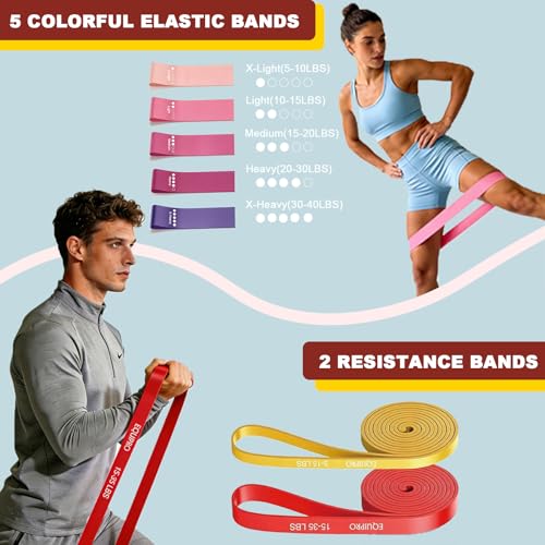 Home Workout Pilates Kit for Women, Better me Pilates Ring and Ball Set Essentials Equipment, with 5 Resistance Bands, Massager Roller, Yoga Starter Accessories for Toning Arms, Thighs & Core