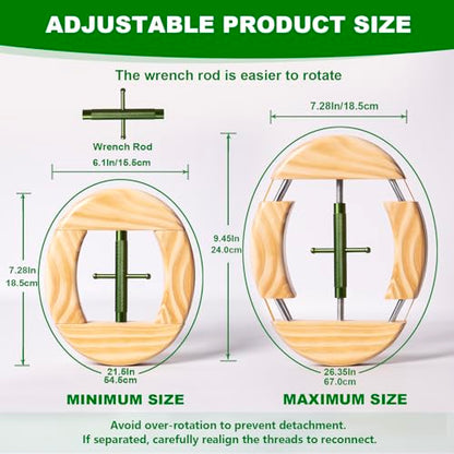 4 Way Hat Stretcher, Hat Stretcher for Fitted Hats, Heavy Duty Hats Shaper Extender w. Lever Wrench for Men All Kind of Caps - color: Green Upgraded_4way