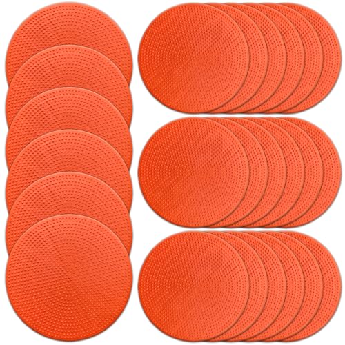 Poly Spot Markers 4.73 inch/10 inch 12 Pcs Non-Slip Rubber Agility Training Markers Floor Dots Flat Field Cones for Football, Soccer, Basketball, School Exercise Drills, Dance Practice