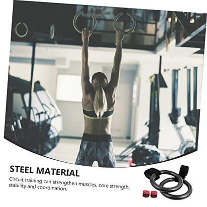 2pcs Adjustable Gymnastics Rings Straps Convenient Fitness Equipment for Home Workouts Upper Body Exercise Rings