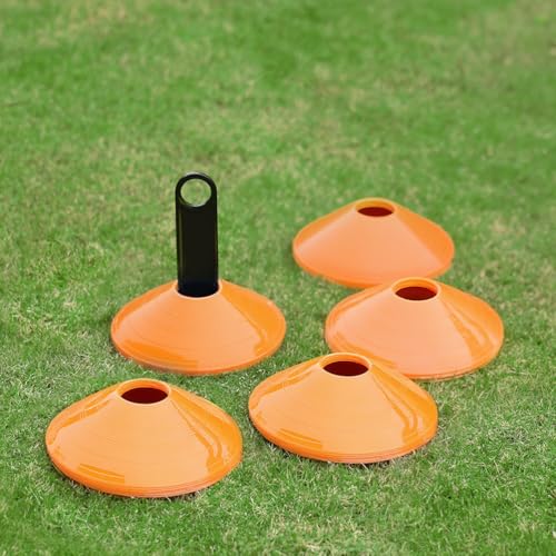 GHB Soccer Cones 25/50/100 Pack Disc Soccer Sport Cones - color: 25Pcs Orange