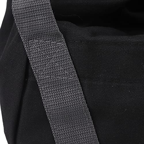 Workout Sandbag Tear with Ergonomic Handle, 12oz Canvas Weightlifting Sandbag for Fitness Training, Adjustable Fill up to 25 lbs, Black Sandbag for Home Gym and Outdoor Exercise