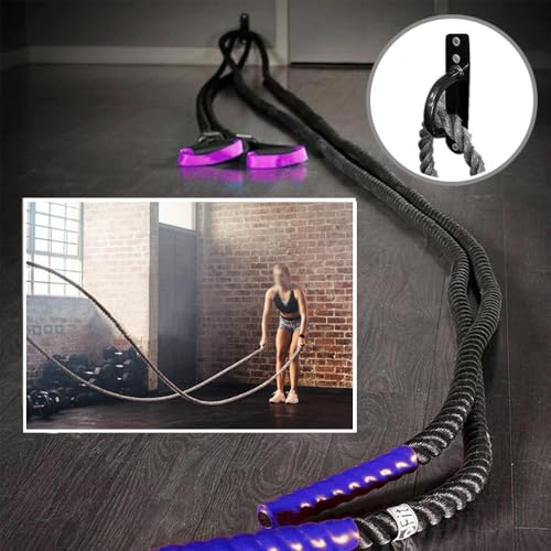 Battle Rope Wall Mount Kit, Gym Wall Ropes Anchor TRX Wall Mount, Heavy Duty Storage Hook Body Weight Strength Training Bracket,Yoga Swings Ceiling Mount Anchor