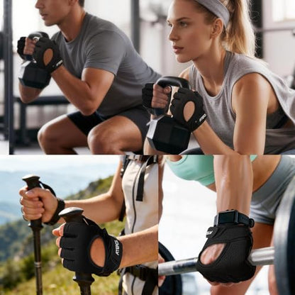 ATERCEL Weight Lifting Gloves Full Palm Protection, Workout Gloves for Gym, Cycling, Exercise, Climbing, Breathable, Super Lightweight for Mens and Women