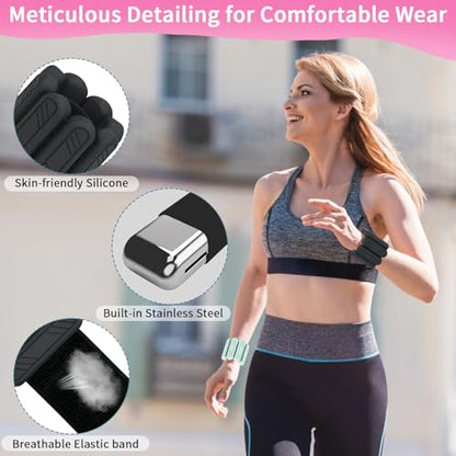 Wrist & Ankle Weights for Women, Adjustable Weights for Leg & Arm,Wearable Ankle Weights for Pilates, Walking, Yoga, Dance, Barre,Gym