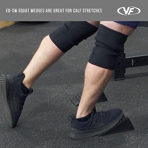 Valor Fitness Squat Wedge Slant Board – Squat Wedge Blocks – Heel Elevated Wedge for Mobility and Depth – Calf Stretch Board – Adjustable Incline Squat Blocks – Knee Support – Home Gym Deadlift Wedge