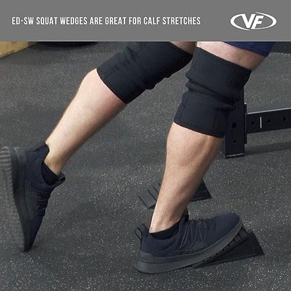 Valor Fitness Squat Wedge Slant Board – Squat Wedge Blocks – Heel Elevated Wedge for Mobility and Depth – Calf Stretch Board – Adjustable Incline Squat Blocks – Knee Support – Home Gym Deadlift Wedge