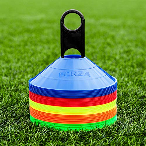 FORZA Multi-Sport Training Marker Cones | Pack of 50 or 1000 Soccer Cones in 8 Vibrant Colors - Durable Construction, Portability and Convenient Storage with Holder - color: Multi, size: Pack of 1000