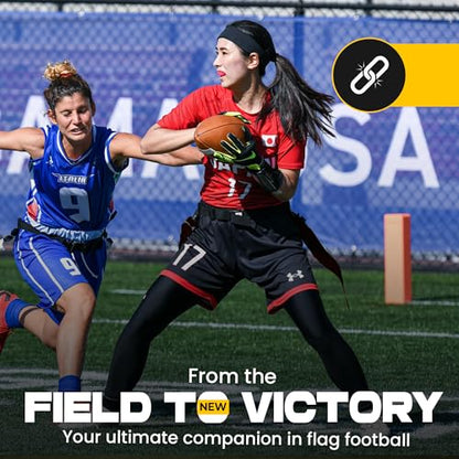 Gameday Flag Football Set – Kits for 2–14 Players w/Belts, Agility Cones & Carry Bag – Available in Multi Colors & Sizes