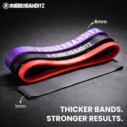 Extra Thick Booty Bands for Glutes & Legs, Mini Loop Engages HIPS, Thighs, Butt, Abs, Hip Resistance Bands for Working Out, Perfect Home Gym Equipment, Sizes 5-300 Lbs - Pack of 5