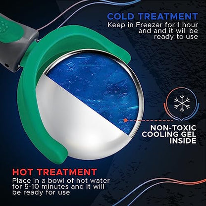Cold Massage Roller Ball | Cold Therapy | Ice Roller Ball with Handle | cryo Stick | Relieve Muscle Pain (Green) - color: Green