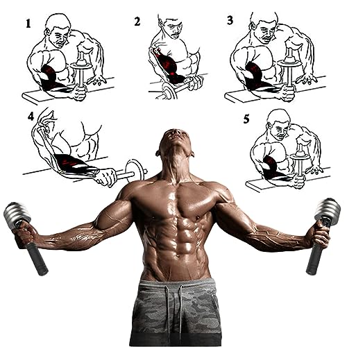 Wrist Strengthener, Forearm Exerciser Hand Wrist Power Developer Dumbbell Bar Home Forearm Muscle Arm Grip Strength Training Exercise Equipment Arm Wrestling Workout