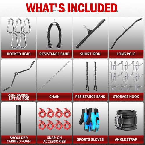 Smith Machine，Multi-Function Squat Rack Power Cage with Cable Crossover System,with Optional Weight Bench, Olympic Barbell Weight Set, for Home Gym