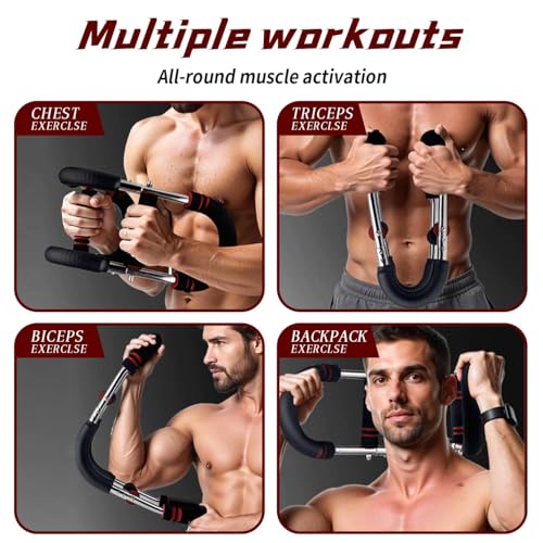 Twister Arm Trainer for Biceps, Chest & Core – Adjustable Resistance Arm Workout Equipment for Home Gym, Strength Training & Muscle Building (40-100 lbs Resistance)