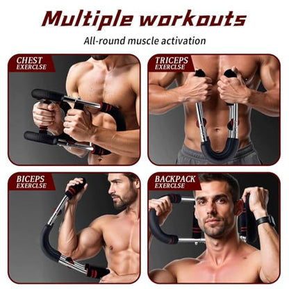 Twister Arm Trainer for Biceps, Chest & Core – Adjustable Resistance Arm Workout Equipment for Home Gym, Strength Training & Muscle Building (40-100 lbs Resistance)