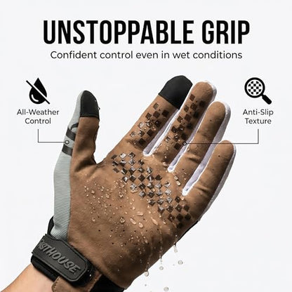 Breathable & Anti-Slip Cycling Gloves,Bike Gloves for Men Women,Lightweight Sports Gloves with Sweat Absorption for Fitness Cycling, Training, Road & Mountain Biking