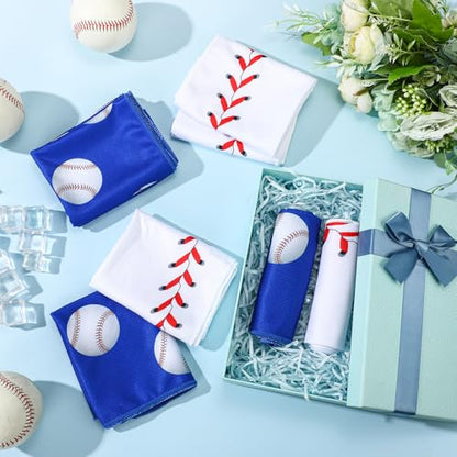 12 Pcs Baseball Cooling Towels 30" x 9" Quick Dry Microfiber Sweat Towels for Workout, Gym, Running, Baseball Teams Sports Fans Party Favors Gifts - style: Baseball