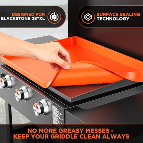 Silicone Griddle Mat Cover for Blackstone - 28XL Inch True All-Encompassing Coverage Heavy Duty Food Grade Grill Buddy Mat, All Season Cooking Surface Protective Cover - size: 28" x 22" x 2"