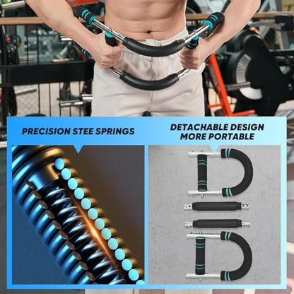 60-100LB Adjustable Portable Chest & Arm Exerciser - Full Body Strength Trainer with Detachable Design, Ergonomic Grip & Multi-Level Resistance for Home/Gym/Travel