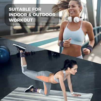 RitFit Adjustable Ankle Weights for Women & Men