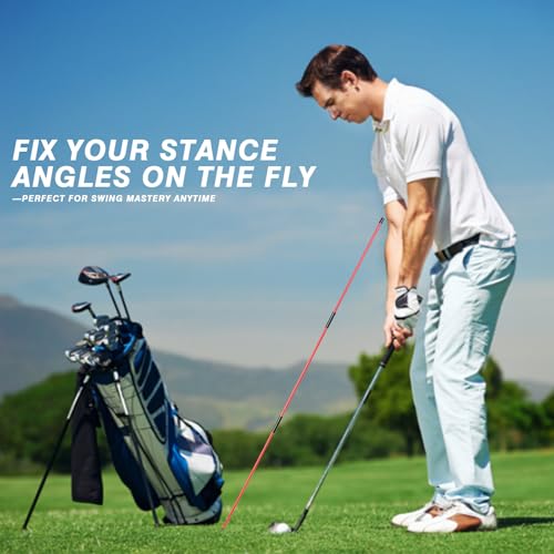 Collapsible Golf Alignment Sticks, 40 Inch Golf Alignment Rods for Swing Trainer, Putting, Aiming, Posture Correction and Golf Practice