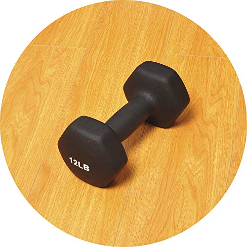 BalanceFrom Set of 2 Neoprene Coated Non-Slip Grip Dumbbell Weights - style: 12 lbs, Set of 2
