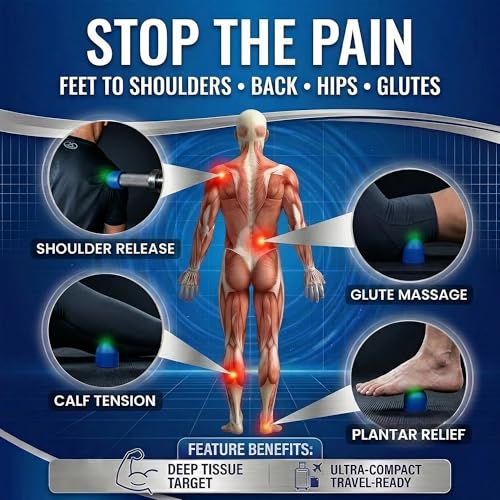 Muscle Trigger Silicone Barbell-Mounted Trigger Point Massage Tool for Back, Neck, Shoulders, Feet & Plantar Fasciitis Relief, Myofascial Release and Deep Tissue Muscle Recovery for Home and Gym - color: Blue