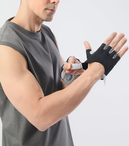 Women's Workout-Gloves Fingerless-Breathable-Mesh-Gloves with Non-Slip Grip for Cycling Gym Fitness