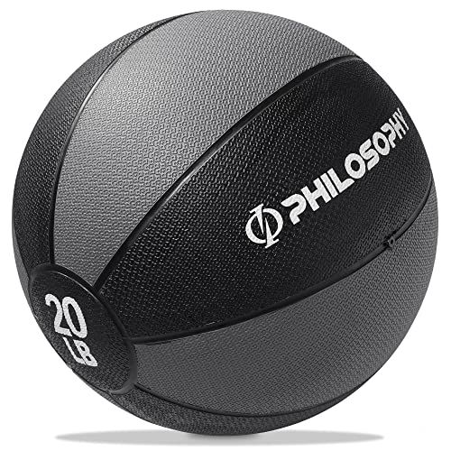 Philosophy Gym Medicine Ball - Weighted Fitness Non-Slip Ball