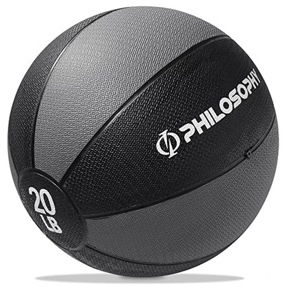 Philosophy Gym Medicine Ball - Weighted Fitness Non-Slip Ball