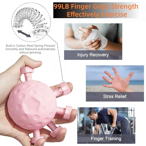 Finger Grips Strengthener 2026 New, Grips Strength Trainer, Hand Exerciser with Silicone Balls for Forearm and Wrist Strengthening for Guitarists, Musicians, Fitness, Workout, Hand Rehabilitation