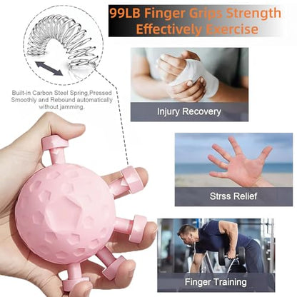 Finger Grips Strengthener 2026 New, Grips Strength Trainer, Hand Exerciser with Silicone Balls for Forearm and Wrist Strengthening for Guitarists, Musicians, Fitness, Workout, Hand Rehabilitation