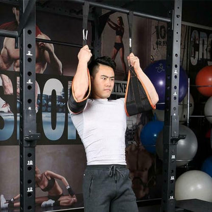 Hanging Ab Straps Set for Core Strength Training, Sturdy Portable Gym Ab Training Belt with Adjustable Suspension, Household Workout Gear for Home and Gym Use