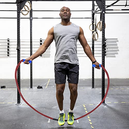 Weighted Jump Ropes with 360 Degree Rotation Handle.1 Inch 2.7LB/3LB Heavy Jump Rope for Men and Women,Jump Ropes for Fitness - color: Red